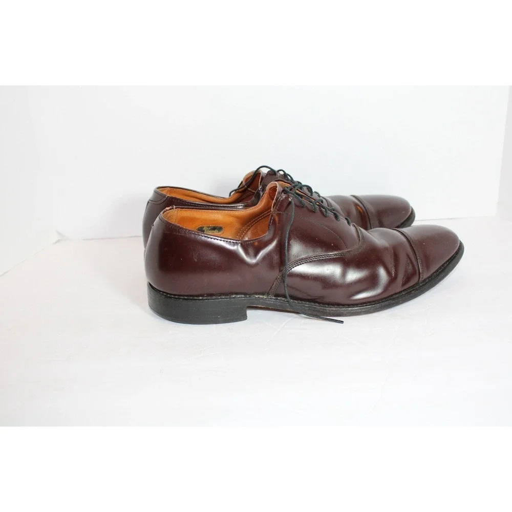 Allen Edmonds Park Avenue Burgundy Mens Dress Shoes Size 10.5 C Cap Toe 5675 USA